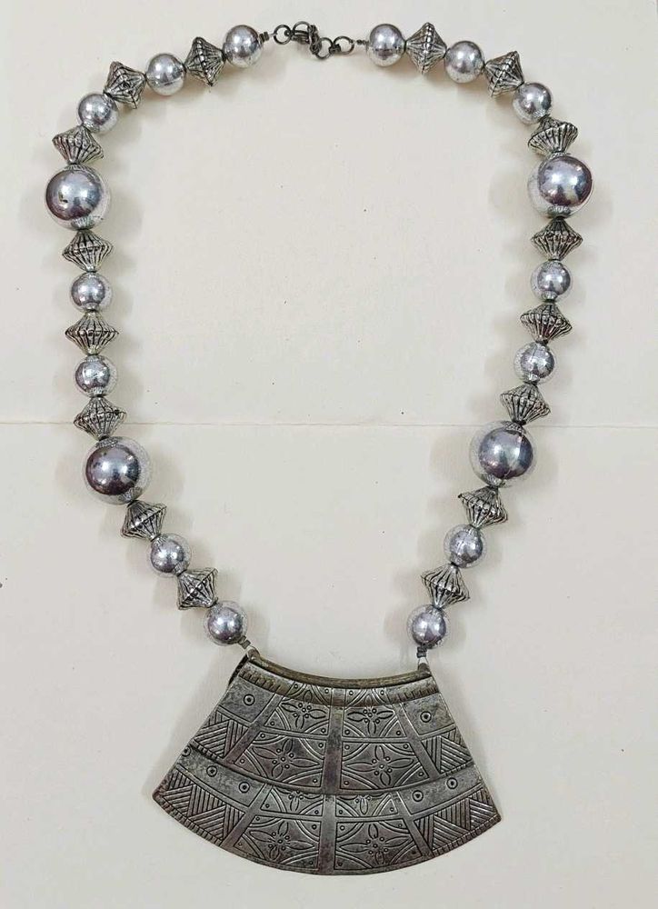 Silver Beaded Necklace