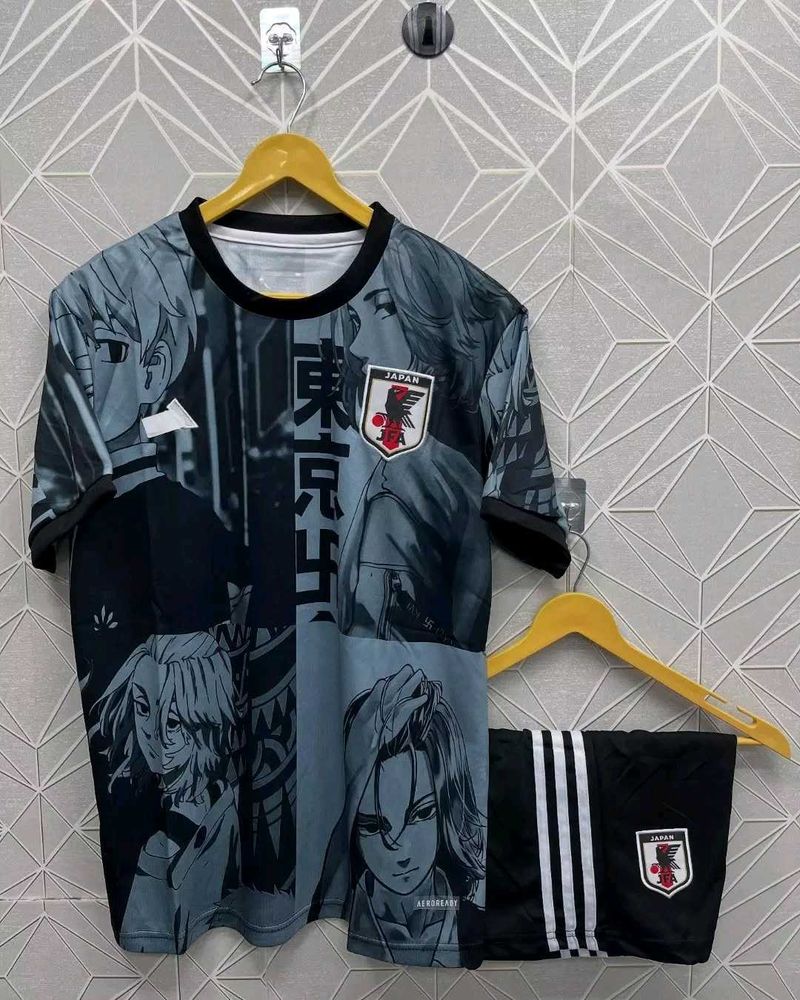 Anime Graphic Print T-Shirt &amp; Shorts