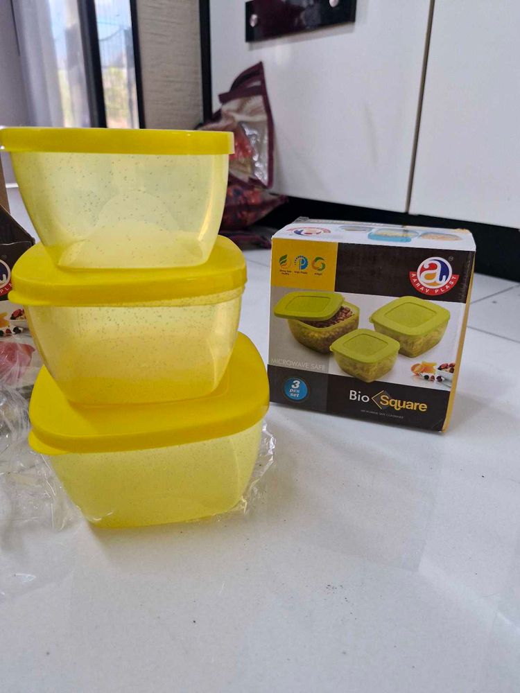 Bio Square 3pc Container