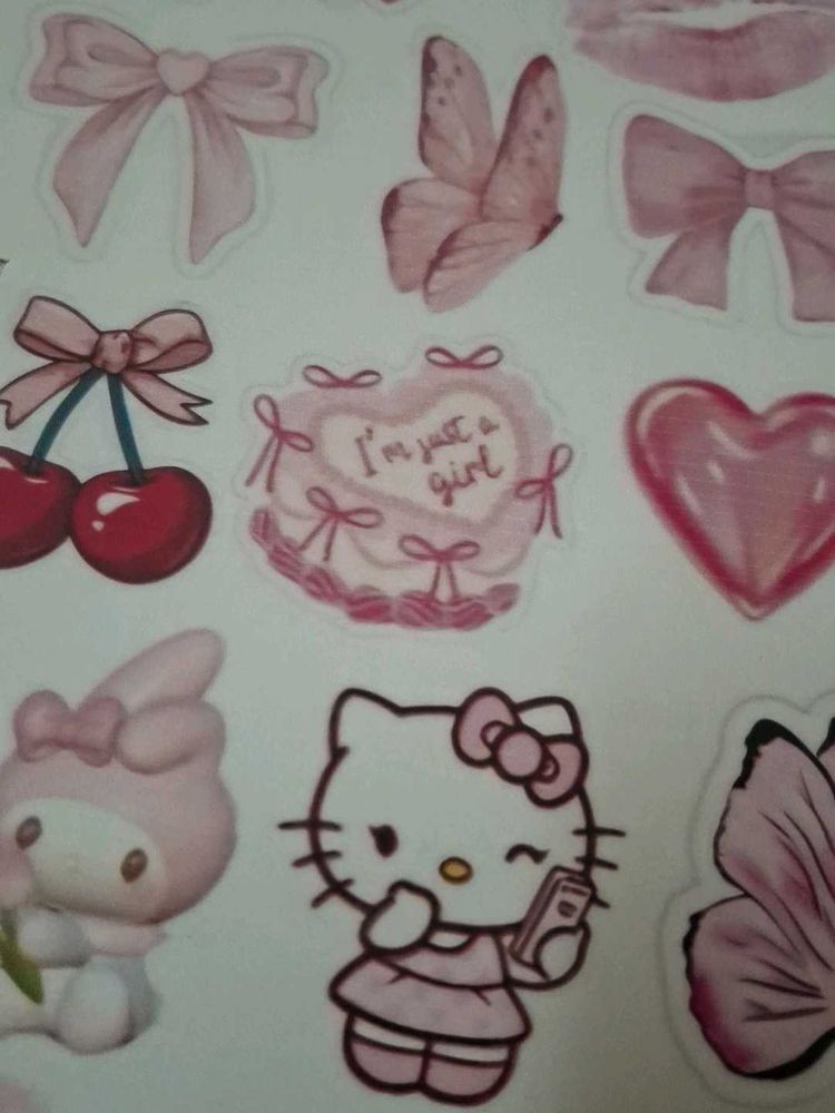 Cute Pink Aesthetic Stickers