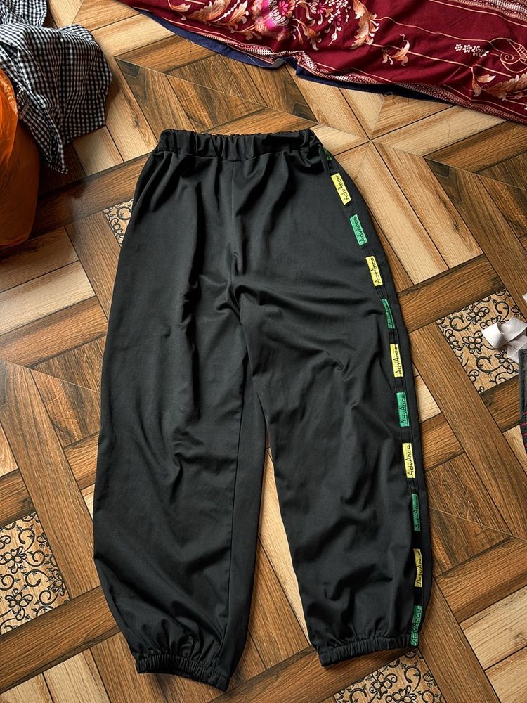 Black Side Stripe Track Pants
