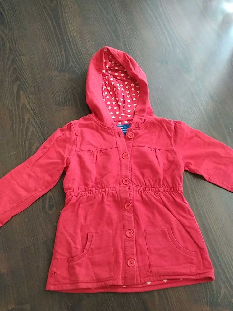 Red Hooded Jacket - Size Unknown