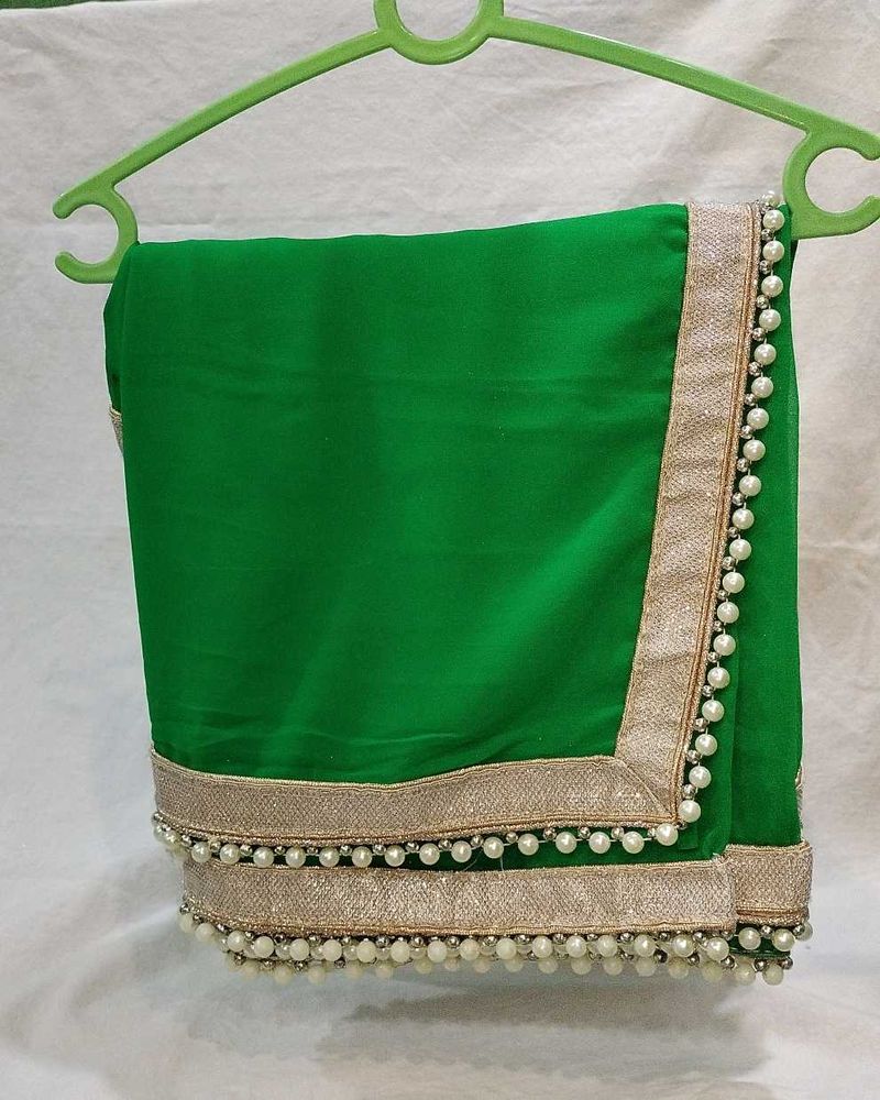 Lace Border Saree