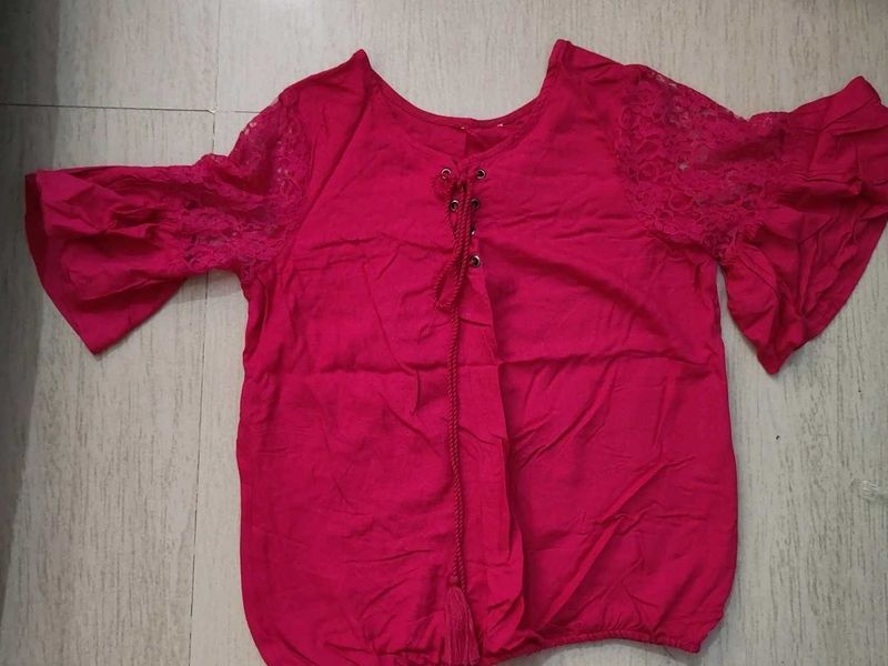 Pink Lace Top