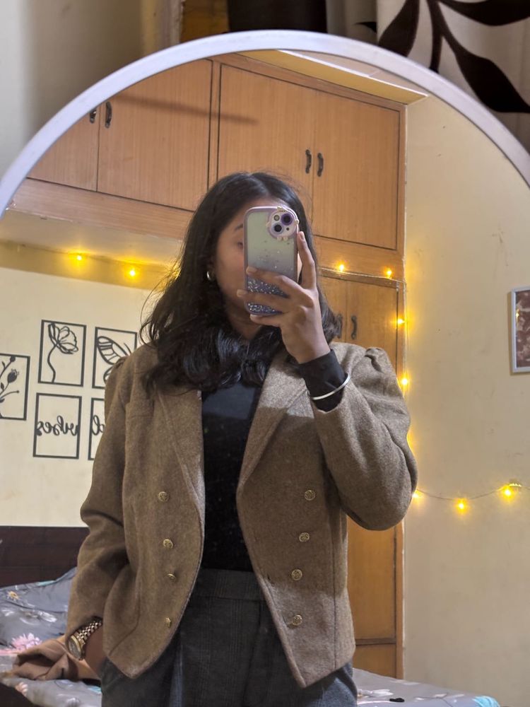 Park Avenue Vintage Style Woolen Blazer