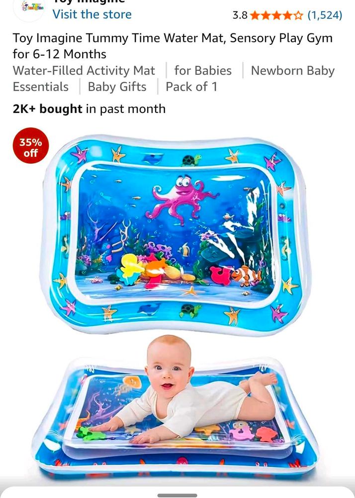 Toy Imagine Tummy Time Water Mat