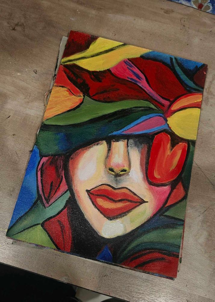 Colorful Abstract Face Art