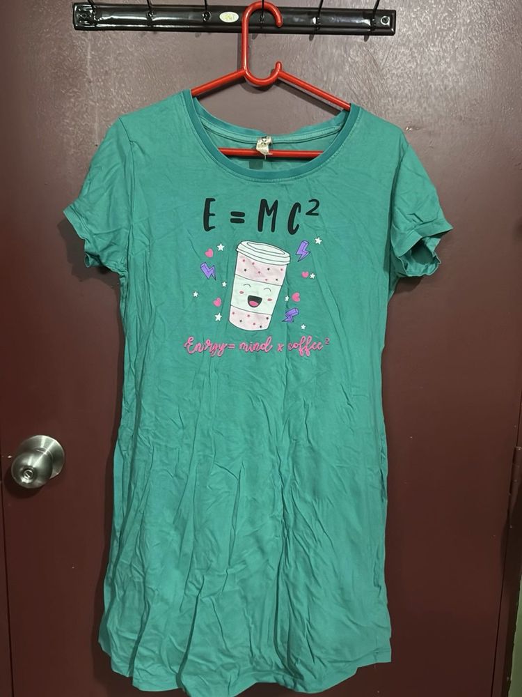 E=MC2 Coffee T-Shirt Dress
