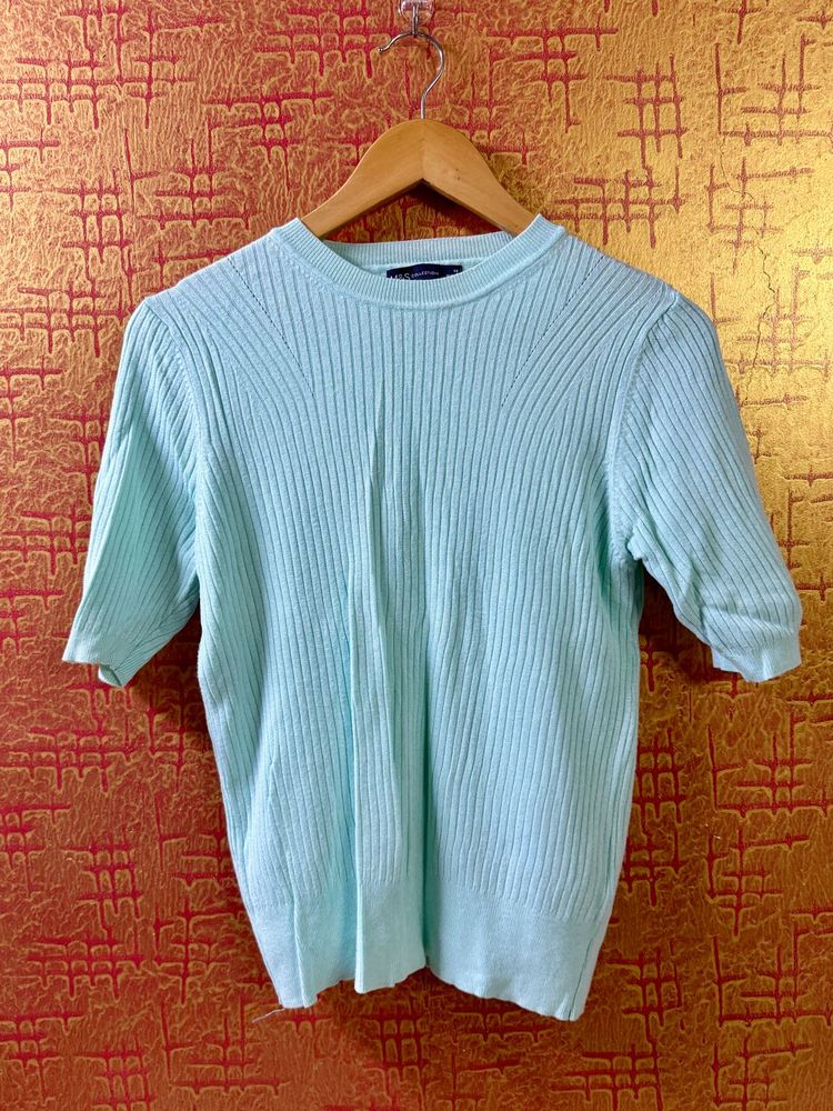 Marks &amp; Spencer Ribbed Crew Neck Female Tshirt