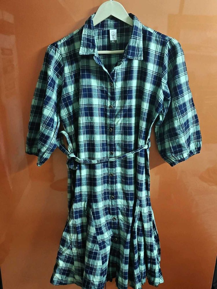 Plaid Shirt Dress