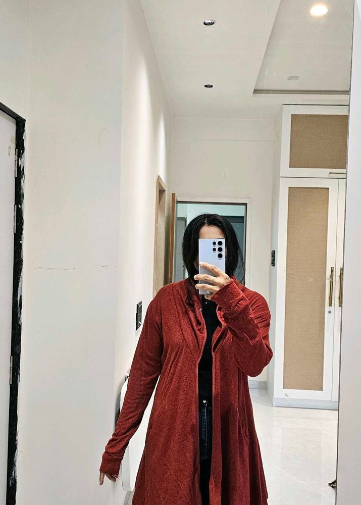 Red Long Sleeve Coat