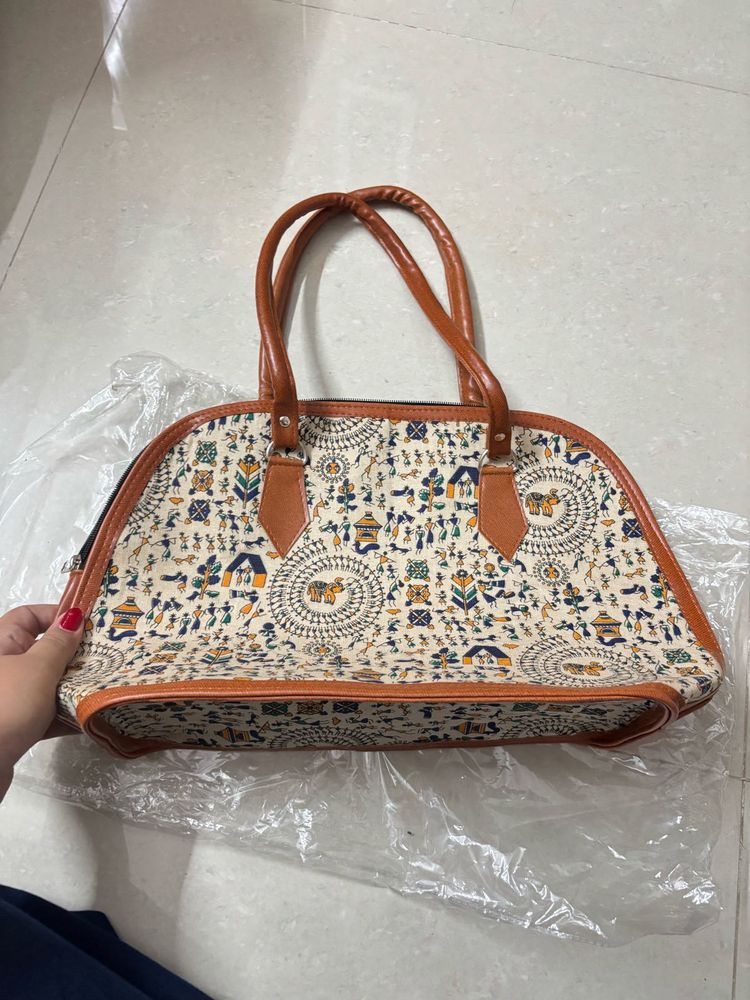 Tribal print leather Ethnic Handbag