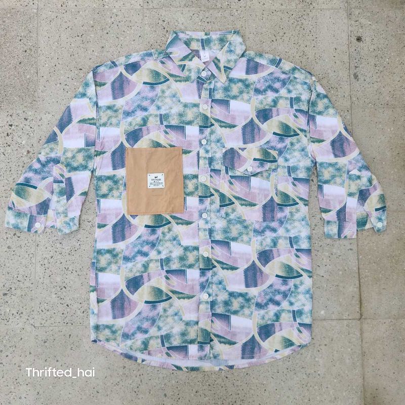 Patterned Button-Down Shirt