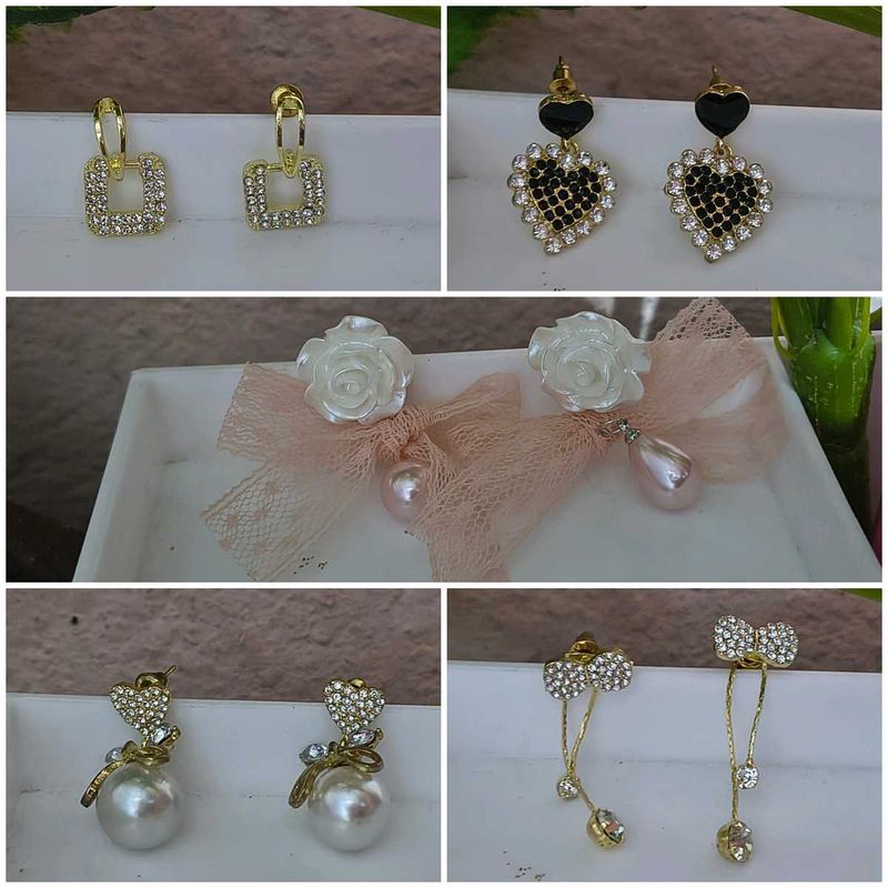 Set of 16 Korean Earrings