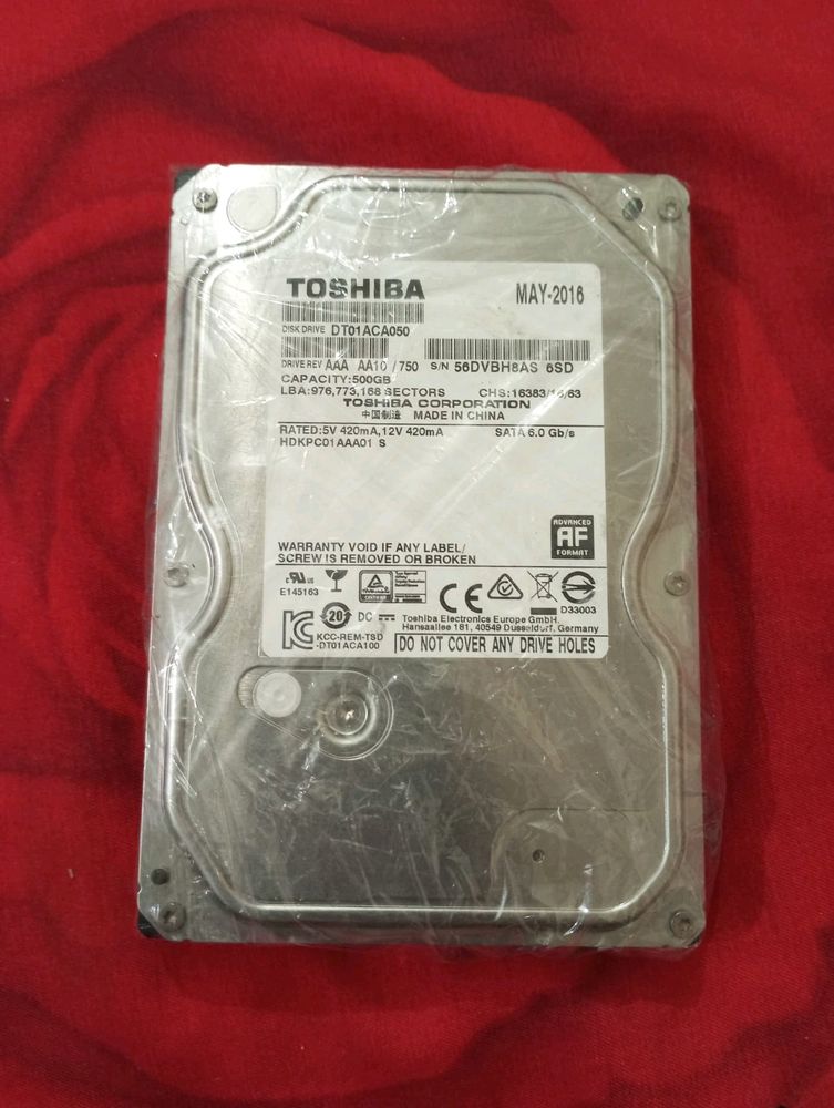 Toshiba Sata Hdd 500gb Hardisk Pc Computer CCTV