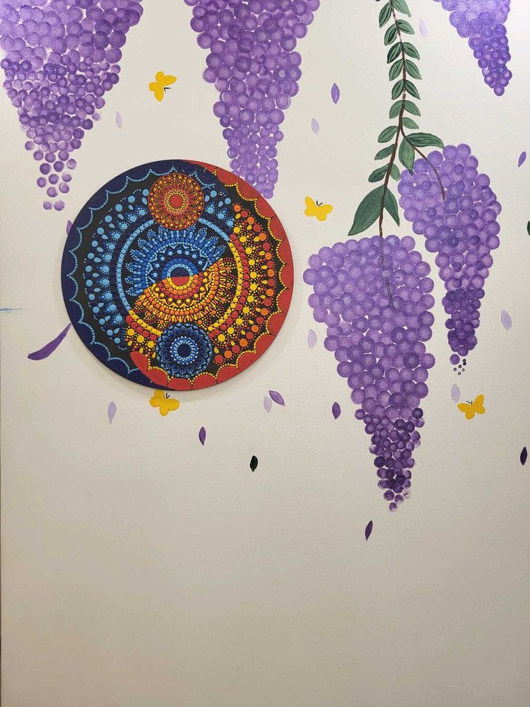 Wisteria &amp; Mandala Wall Art