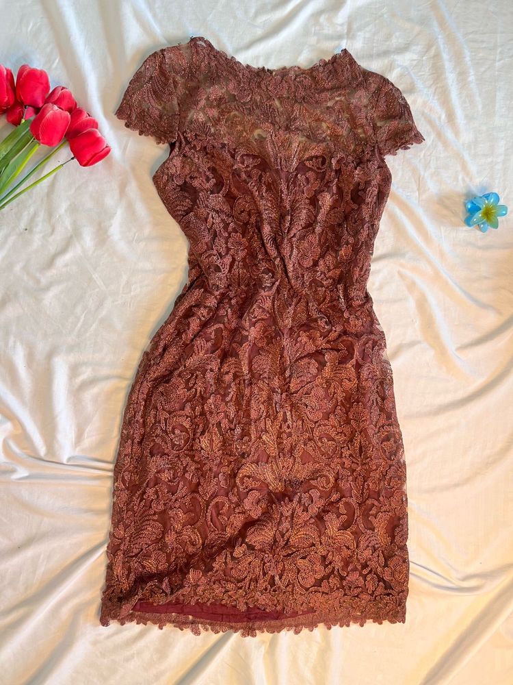 Elegant Lace Mini Dress