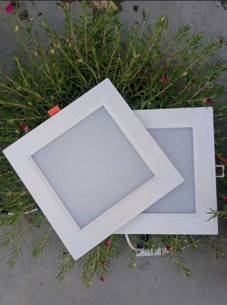2pcs_18w Square LED Panel Lights_Refurbished🔧💡