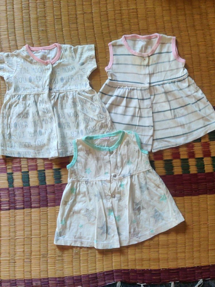 Baby Girls Rich Look Frocks Combo Of 3
