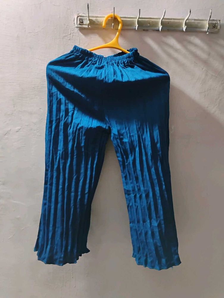 Royal Blue Pleated Palazzo Pant