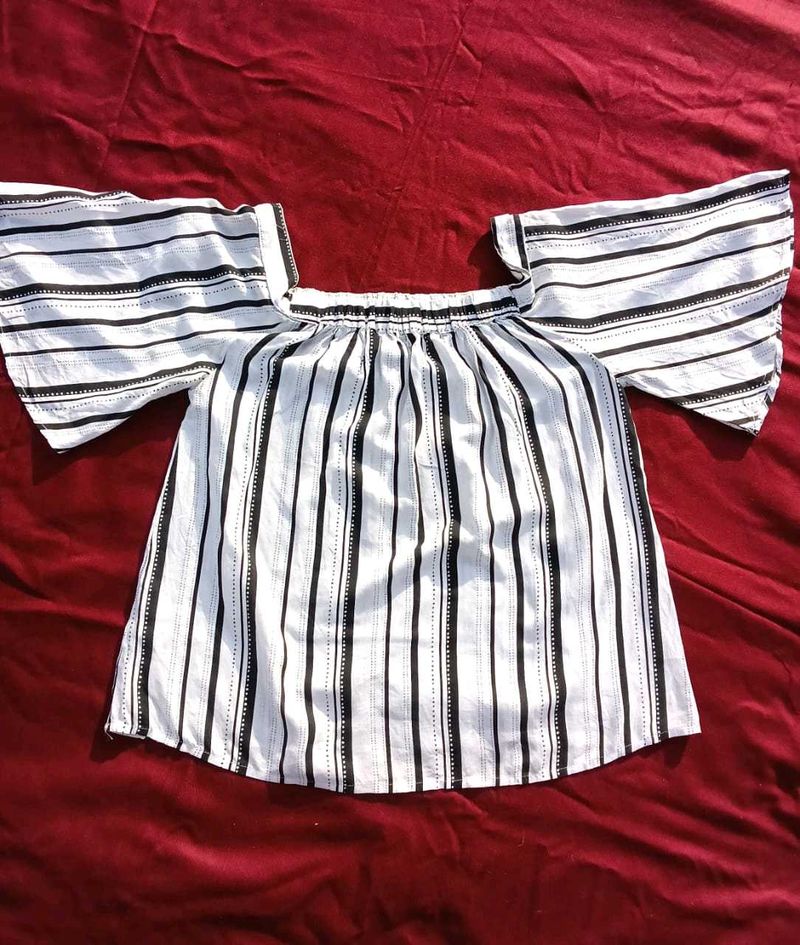 Striped Off-Shoulder Top