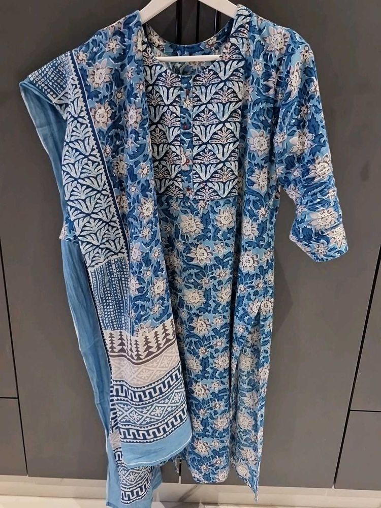 Pure Cotton Kurta and Dupatta Set