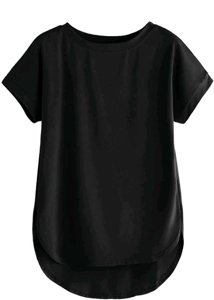 Black High-Low Hem Tee