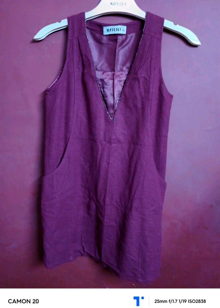 Formal And Party Mehroon Dress