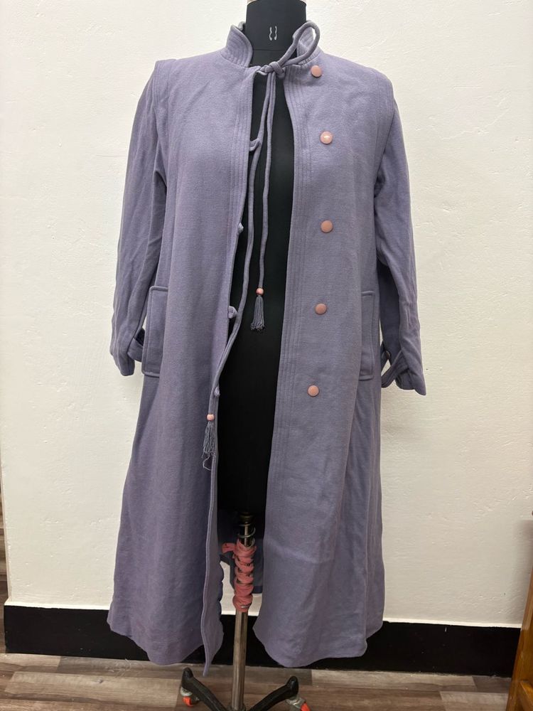 Elegant Lavender Long Coat