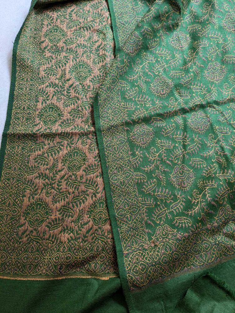 Green Embroidery Shawl