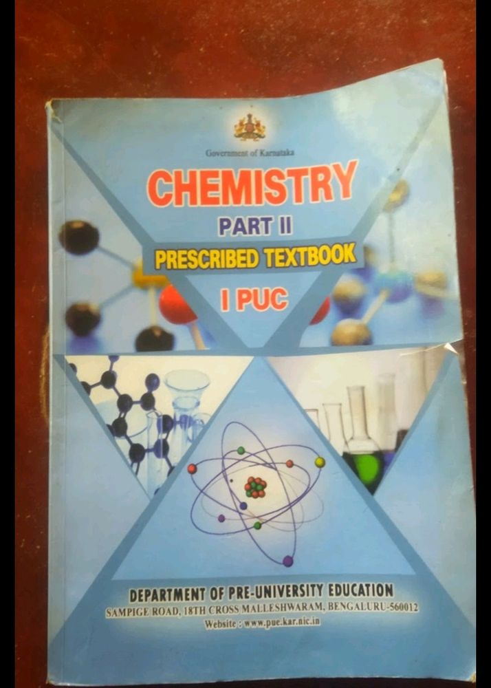 Chemistry Textbook for I PUC NCERT CBSE Part 1 &amp; 2