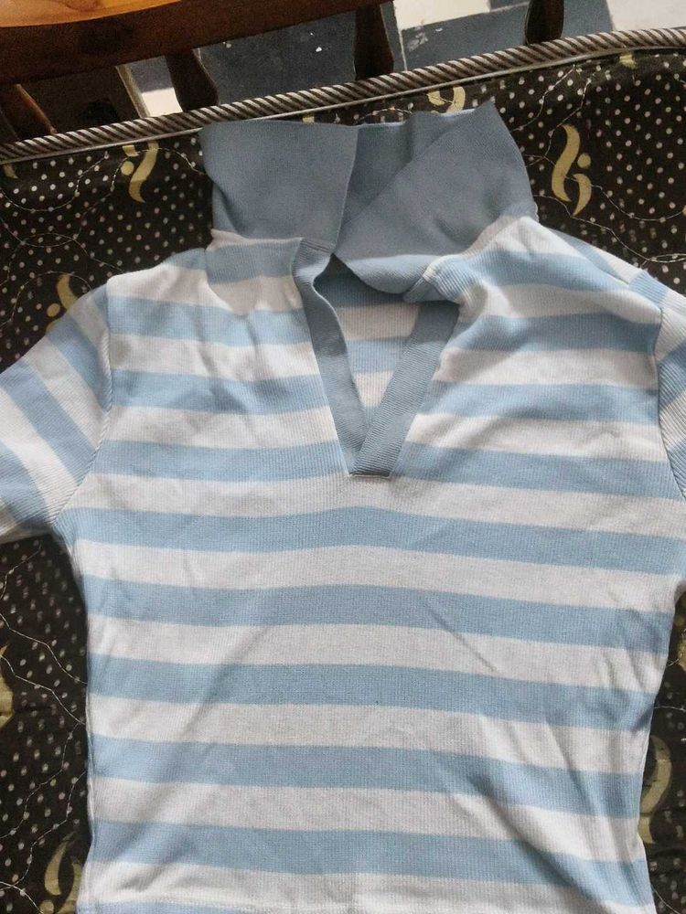 Striped V-Neck Top