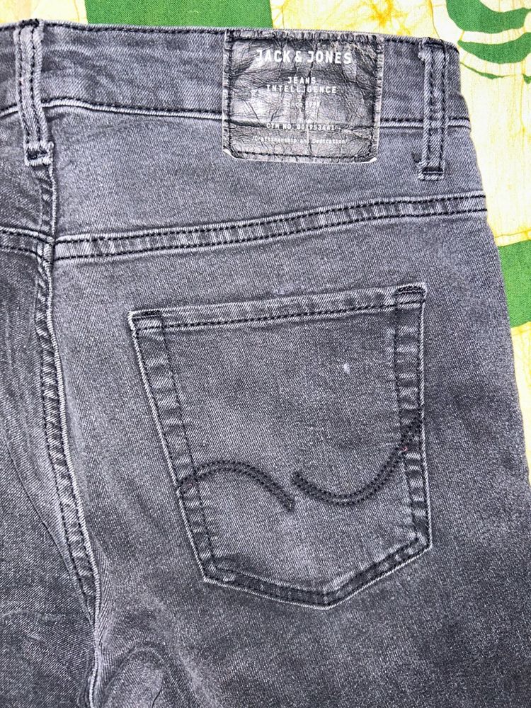 Jack &amp; Jones Grey Denim Jeans