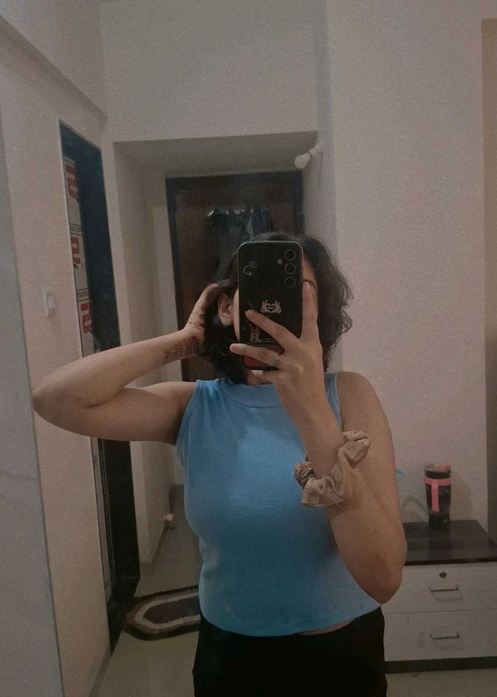 Blue Sleeveless Top