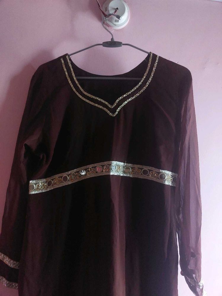 Brown long kurti