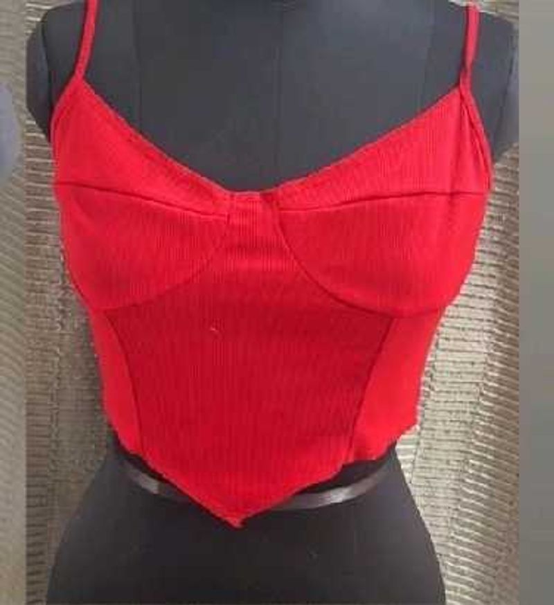 Red Tank &amp; Dark Wash Jeans Set
