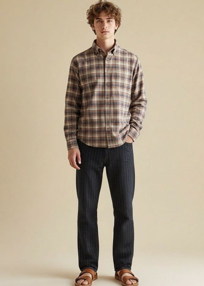 Men&#39;s Plaid Casual Shirt (Slim Fit)