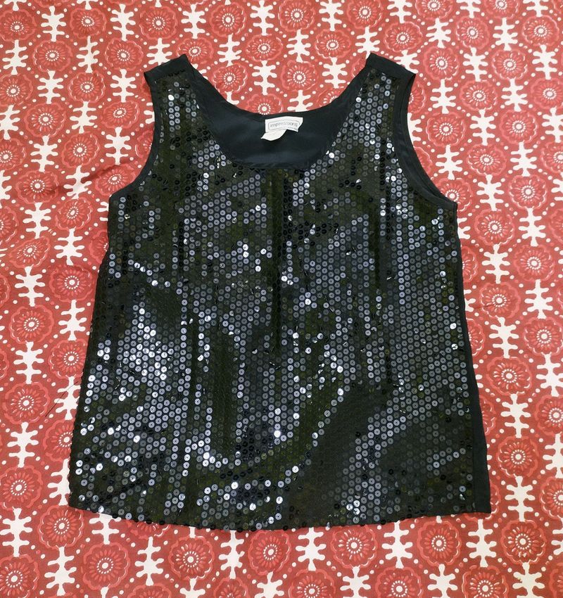 (SALE) Sequined party wear top