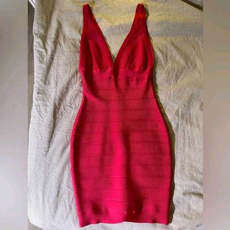 Hot Pink Bandage Dress