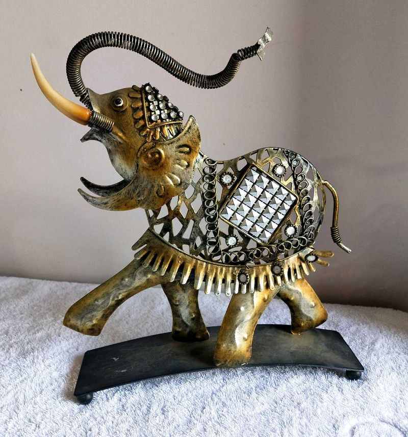 Vintage Metal Elephant Figurine