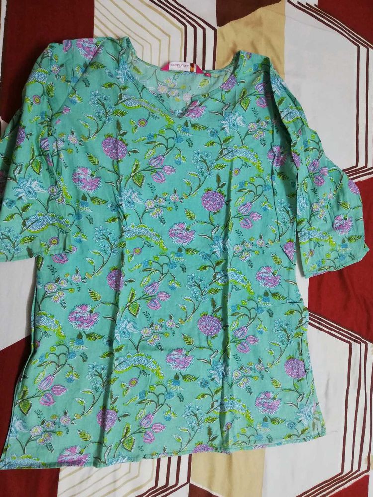 Floral Print Cotton tunic kurta