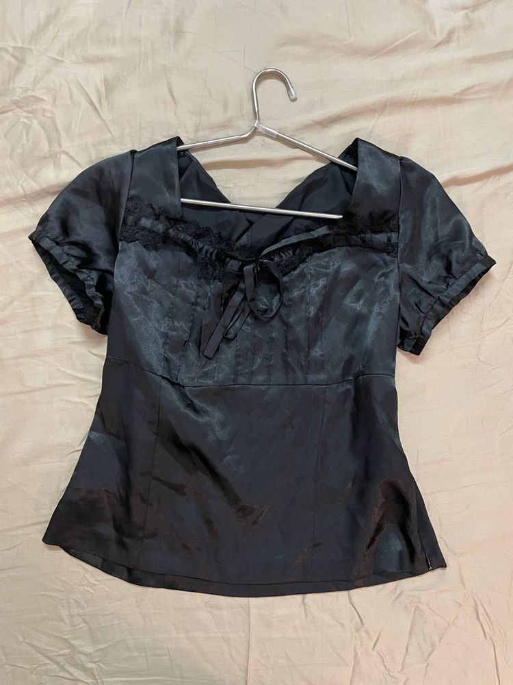 ❗️SALE❗️ Dark Coquette  Pinterest Bow Top Y2k