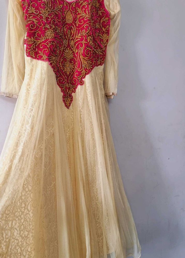 Elegant Stone Work Anarkali Dress