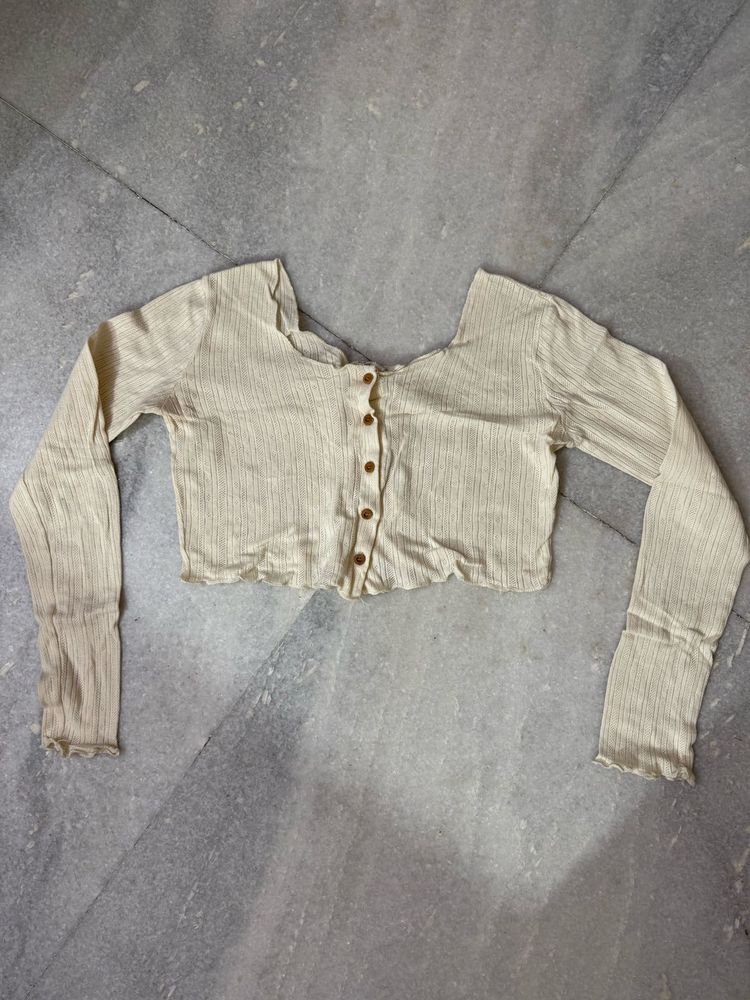 Beige Buttoned Shirt