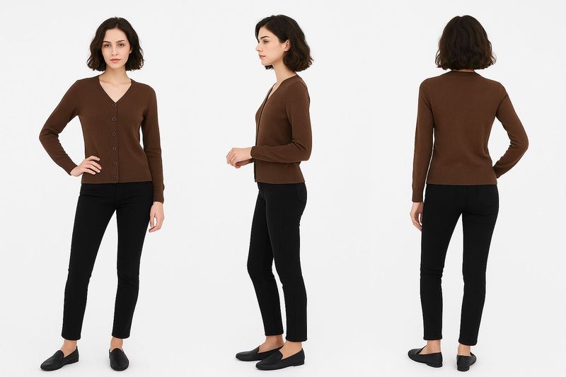 Brown Cardigan Sweater
