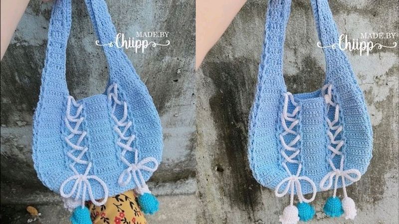 Crochet Ribbon Beg