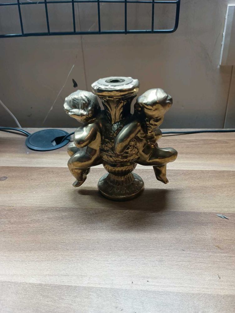 white metal lamp part