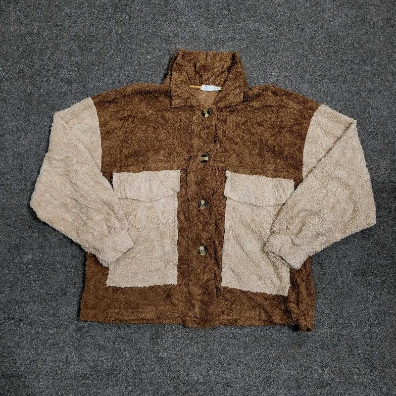 Fuzzy Brown &amp; Beige Jacket