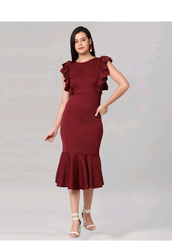 Maroon Strechable dress