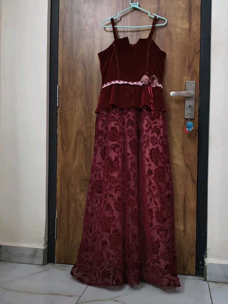 Elegant Maroon Dress